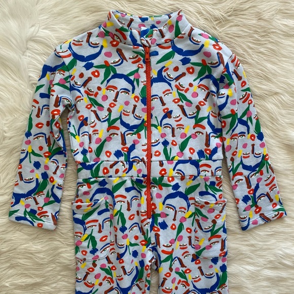 Nordstrom by Cristina Martinez Blue Face Print Jumpsuit - Picture 3 of 9